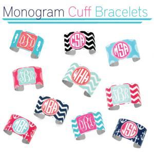 Monogram Cuff Bracelets